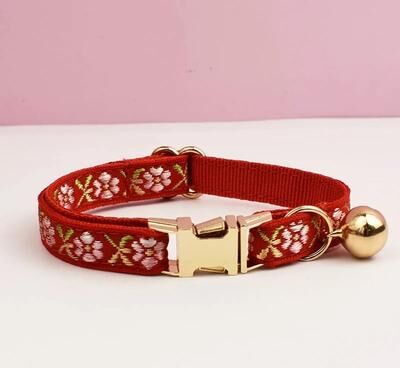 Uplifted Finds "Premium ""Classic Metal"" Adjustable Cat Collar cat Collar 05 l"