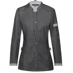 Damen Kochjacke Bikerstyle "5415" - XS - anthrazit