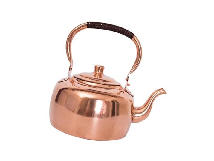 Wasserkocher im Retro-Stil, Kupfer, 3 Liter, Induktionskochfelder, Brenner, kompatible Größe 30 cm hoch, Camping-Teekanne für Herd
