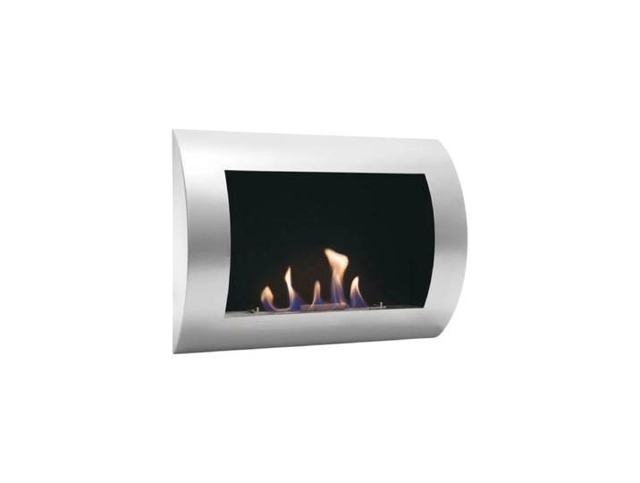Design Bioethanol Wandkamin „Ocean*, Edelstahl Silber CACHFIRES