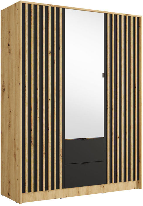 17 Stories Laminate Wardrobe Natural 200.5" H x 150.8" W x 54.5" D