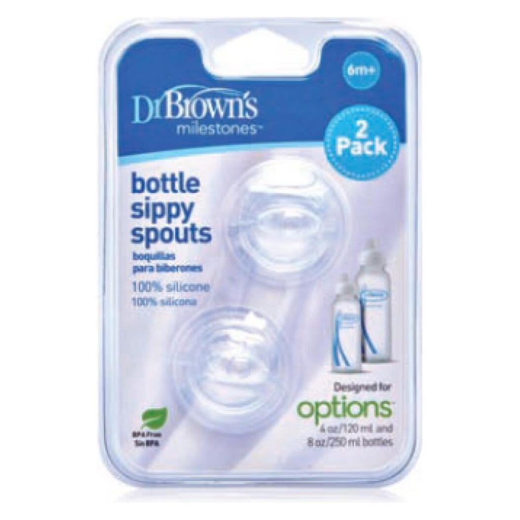 Dr Browns Sr210 Tropffreies Silikon-Mundstück Standard 2er-Pack (2x) (001088)