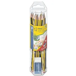 Staedtler 12er-Set Bleistifte »Noris 120« mit gratis Mini-Radierer »Mars plastic« schwarz