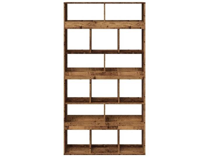 {718498}Colonne Étagère salon - Cloison de séparation - vieux bois - bois d'ingénierie - poids:54.4 kg