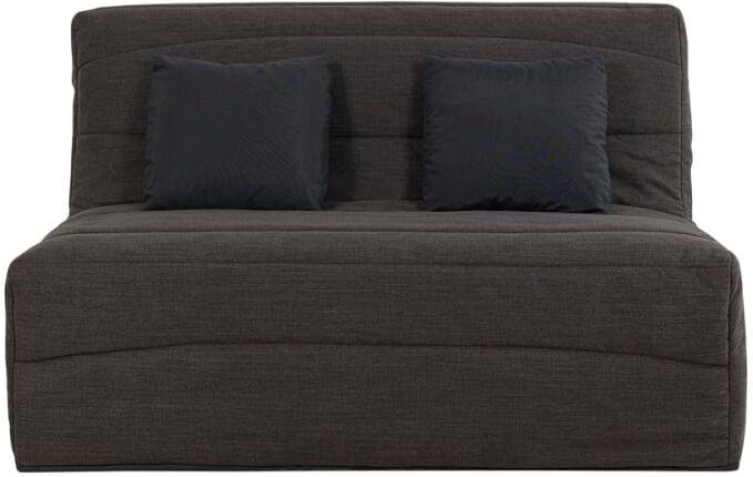 Relaxima Banquette bz convertible 2 places tissu charbon Gris 190x43x140cm