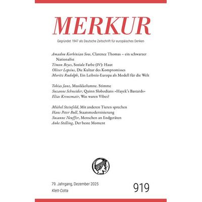 MERKUR 12/2025, Jg.79, Taschenbuch von , Klett Cotta, 978-3-608-97705-9