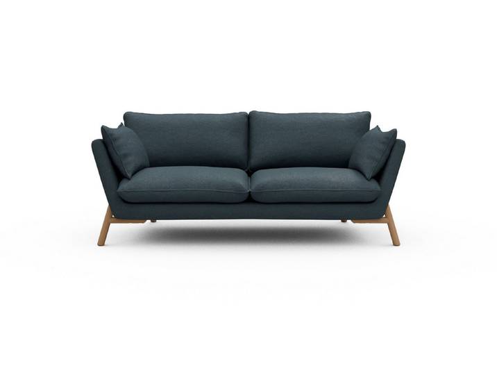 moebelfaktor Sofa Emil 2-Sitzer, schräg gestellte Armlehnen, hoher Rücken