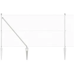 vidaXL Zaunpfosten Silber 50 x 1,4 m (16 x 16 mm Gewebe) Stahl