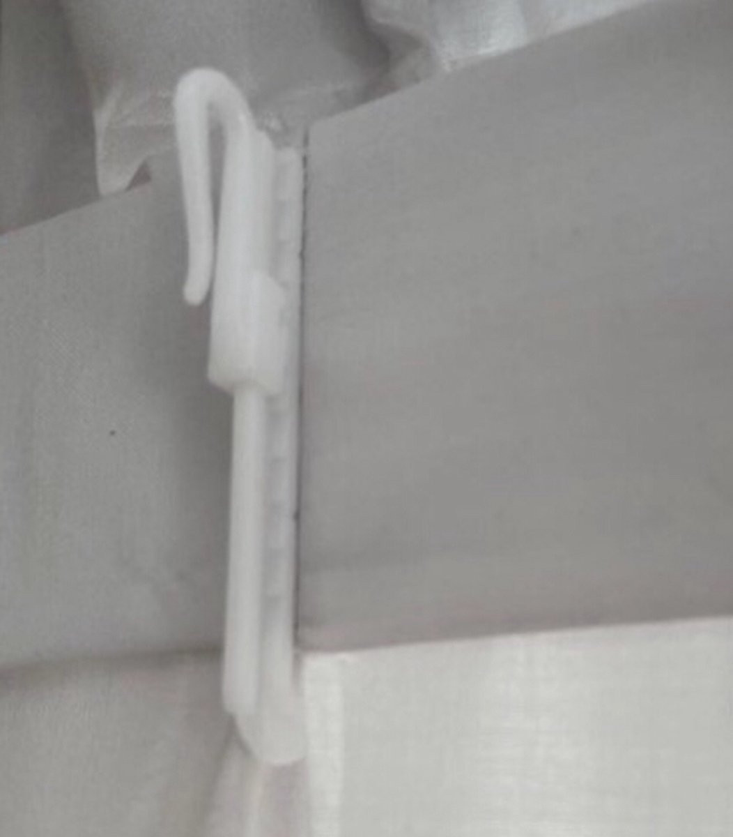 Muratex 35 stuks Verstelbare Plastic Gordijnhaakjes 7 cm
