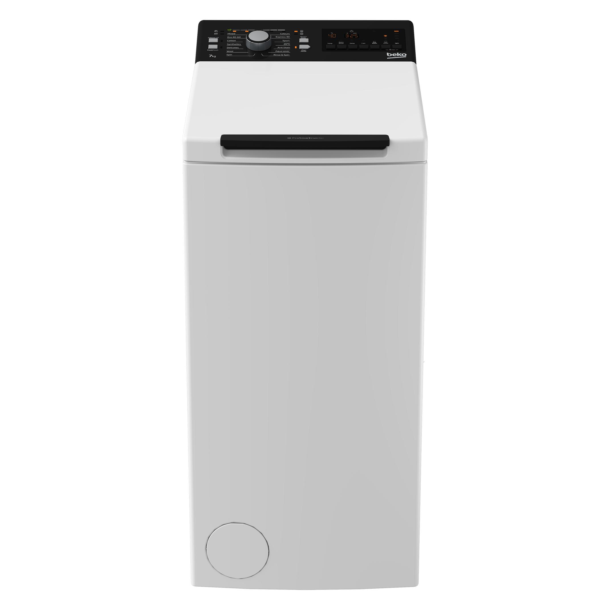 Beko BTL1WFP10724AT Waschmaschine, Toplader, 1-7 kg, 1200 U/min (7 kg, Oben) (Beko)