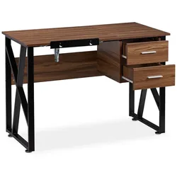 Relaxdays Schreibtisch neigbar, verstellbare Arbeitsfläche, Laptoptisch oder Zeichentisch, HBT 75x110x55cm, Holzoptik