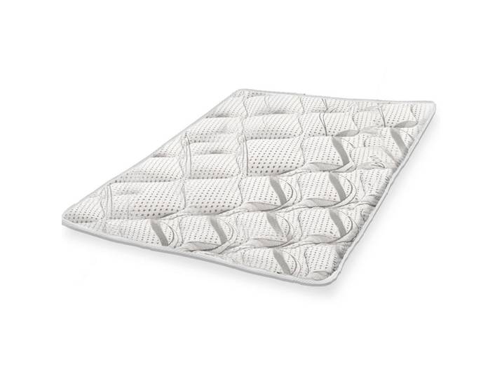 The White Stone Topper 80x200 cm Atmungsaktiv Höhe 5 cm, Ergonomischer Matratzen-Topper, Weiche Wattefüllung, Weiß, H2 + H3, 80x200 cm, antibakteriell, Schlafzimmer, Matratzen, Topper