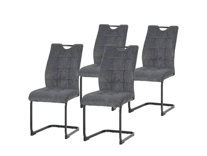 Freischwinger Konity 4er-Set 44 x 96 x 59cm Grau/Grau