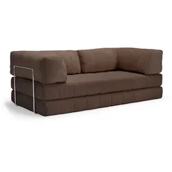 Schlafsofa CozyPad Innovation Living Bezug Cord Kakao braun, Designer Flemming Hojfeldt, 208x77x104 cm
