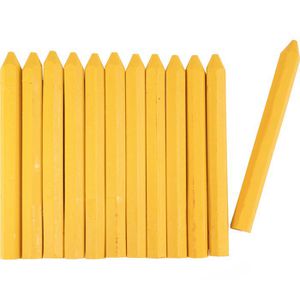 Connex Signierkreide COXT780560, 12 Stück, gelb, eckig gespitzt, 12 cm lang