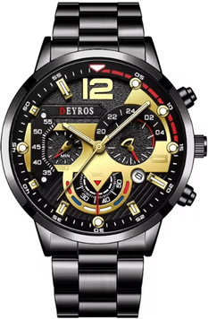 Inspire Essentials Stainless Steel Quartz Watch For Men With Calendar And Luminous Display e