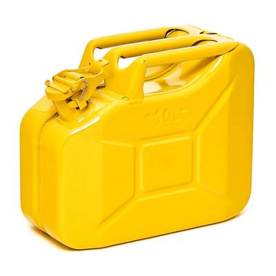 BW® Kraftstoffkanister Metall Benzinkanister 10 Liter - Gelb - RAL 1018 - TÜV-geprüft und UN-Zulassung - Made in Europe