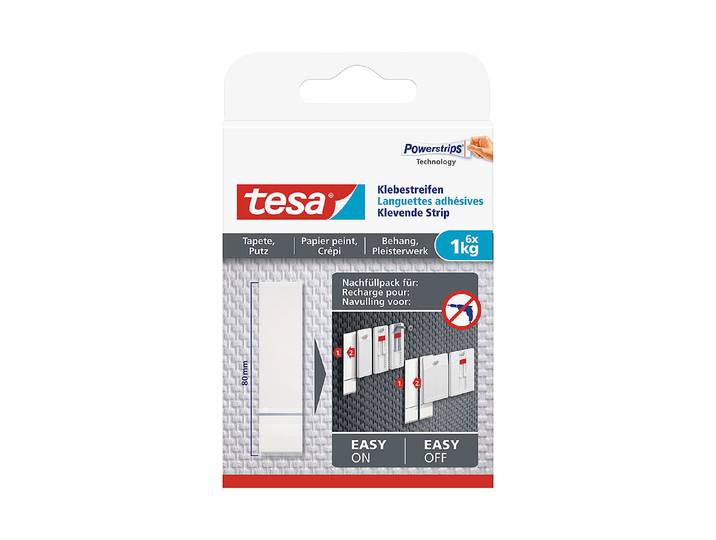 Tesa Klebestreifen für Tapeten und Putz 6 x 1 kg