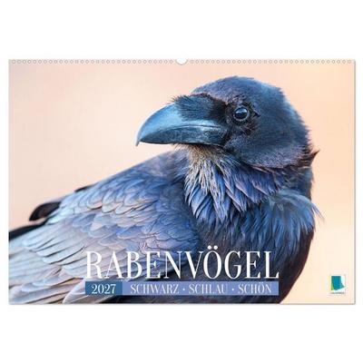 Rabenvögel: Schwarz, schlau, schön (Wandkalender 2027 DIN A2 quer), CALVENDO Monatskalender
