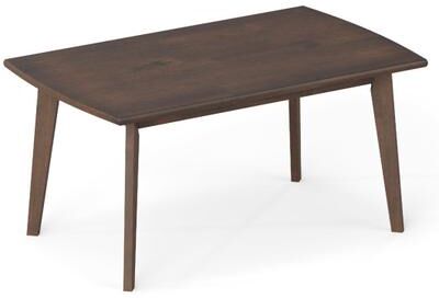 Costway Solid Wood Modern Coffee Table with Tapered Legs-Walnut