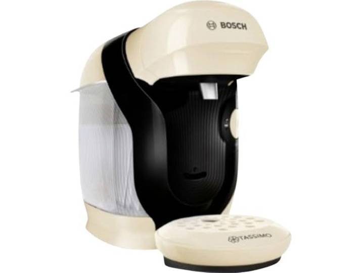 Bosch Machine à café multi-boissons Tassimo Style friendly\, TAS117E\, plus de 70 boissons chaudes\, OneTouch\, cafétière à dosettes\, compacte\, Intellibrew\, couleur crème