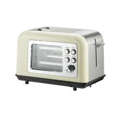 KHG Toaster  TO-8000GC , creme , Kunststoff,Glas,Metall lackiert , Maße (cm): B: 28,3 H: 18 T: 18.7