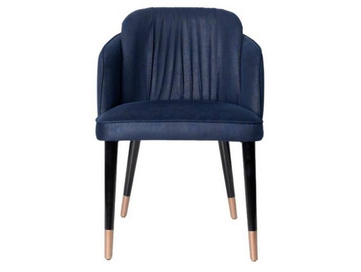Xlmoebel Polsterstuhl Blauer Polsterstuhl mit Holzrahmen und modernem Design (Stuhl, 1 St), Hergestellt in Europa