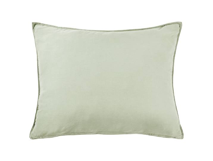 Mako-Satin Kissenbezug NIGHTLIFE DELUXE 80 x 60cm Grün/Salbei