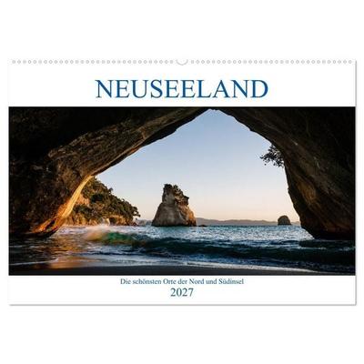 Neuseeland - Die schönsten Orte der Nord- und Südinsel (Wandkalender 2027 DIN A2 quer), CALVENDO Monatskalender