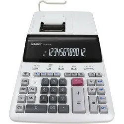 Sharp, Taschenrechner, Tischrechner druckend CS-2635 LW 12 Stellen, schwarz/rot Druck (Netzbetrieb)