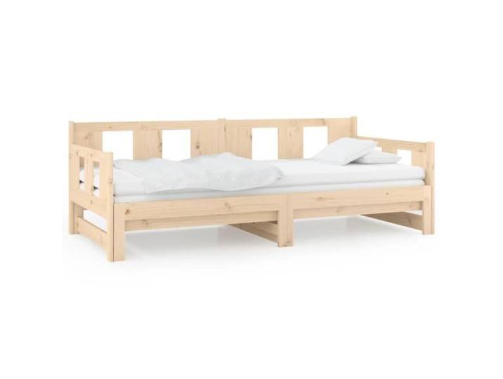 BAO Lit coulissant Bois de pin solide 2x(90x190) cm - 7803471794934