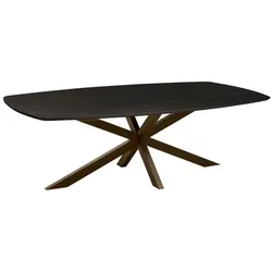 MAISON Esstisch Newark 160 x 92 cm Holz Schwarz