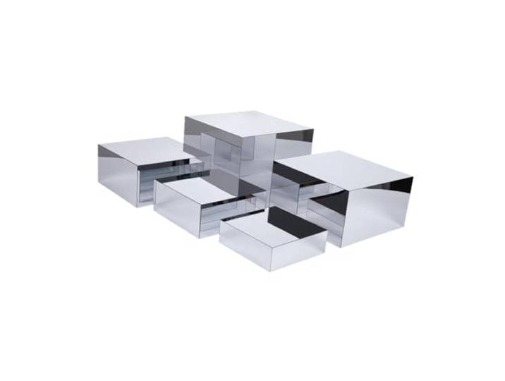 TWISAXC Buffet Etagenständer, Speiseplatten, Präsentationsständer für Kuchen und Cupcakes mit elegantem Acryl Würfel Displayständer für Hochzeiten, Cupcakes, 5 Stk