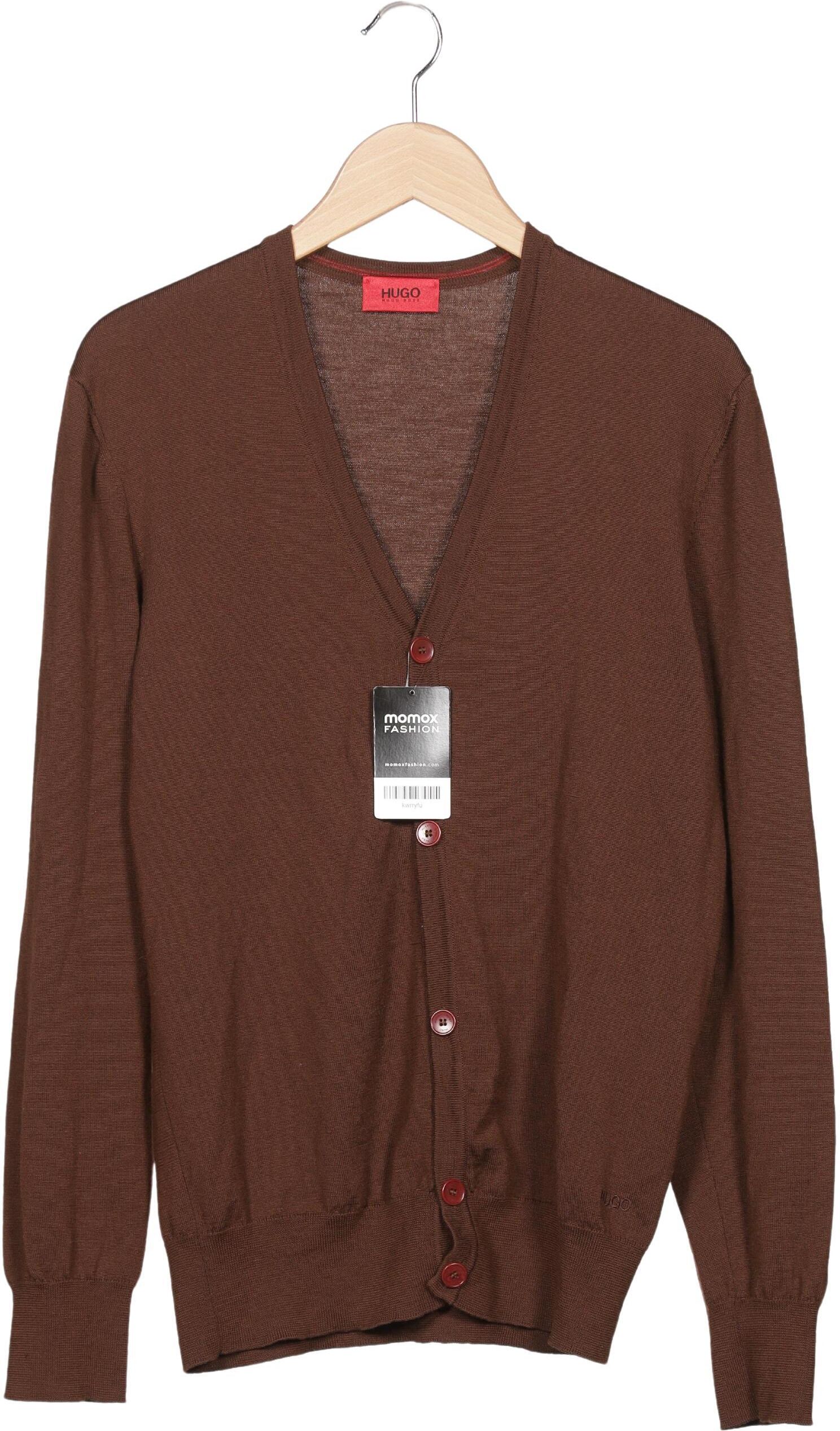 Hugo by Hugo Boss Herren Strickjacke, Braun, Gr. L, Schurwolle - Second Hand