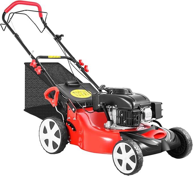 4kw Rasenmäher Benzin Gas-Rasenmäher Rasenmäher Traktor 140cc 4-Takt-Einzylinder 51cm Schnittbreite Unkrautbekämpfung Für Rasenflächen