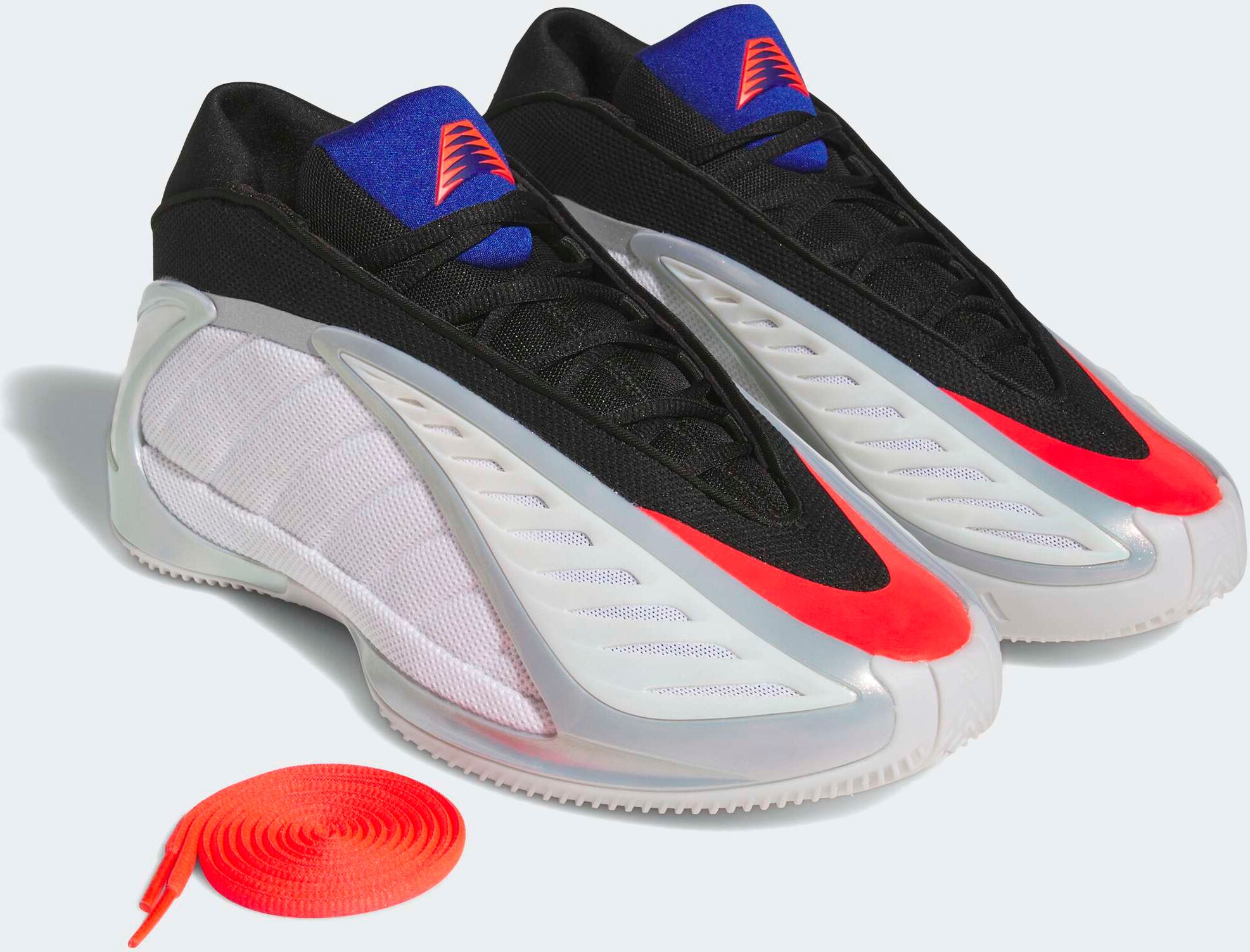 Basketballschuh ADIDAS PERFORMANCE "ANTHONY EDWARDS 2", Gr. 41, rot (cloud weiß, lucid rot, silber metallic), Synthetik, Textil, Schuhe Basketballschuh cloud weiß, lucid rot, silber metallic 41