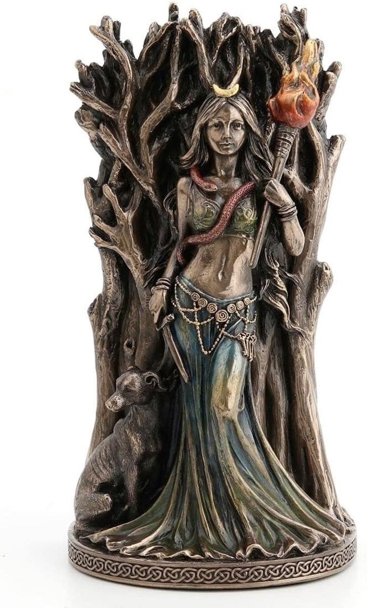 Hekate Beeld Griekse Godin Brons Hoogte: 20 cm
