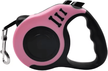 Inspire Picks Automatic Retractable Dog Leash 3M & 5M Nylon Rope Lead For Small & Medium Pets pink 3m