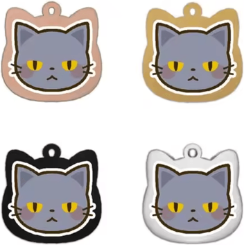 Inspire Curations PawPrint Personalized Stainless Steel Pet ID Tag 8 silvery