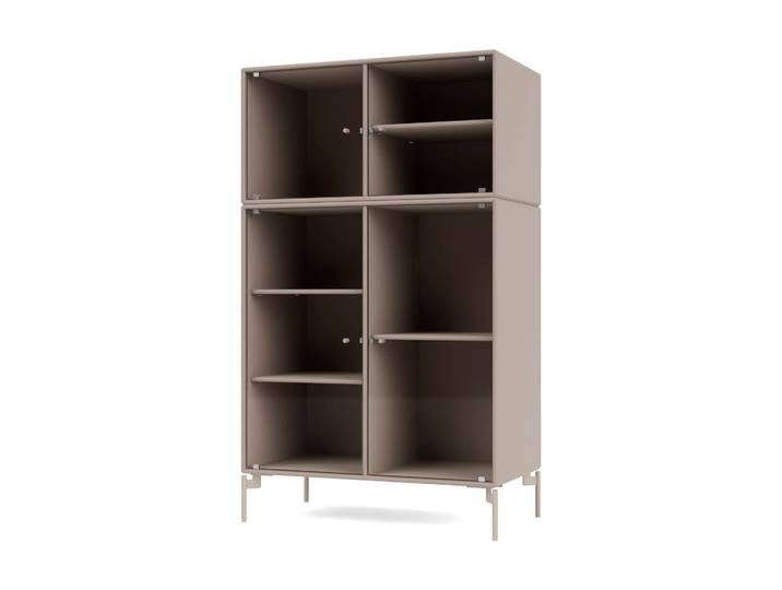Montana Ripple III Vitrinenschrank 69,6x117,6x38 cm Mushroom-Beine mushroom