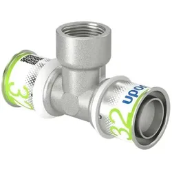 Uponor, Rohrverbindungstechnik, MLC-Press-T-Stück mf. 32-3/4-32 - für Fussbodenheizung und Warmwasser- und Heizkörpersysteme (T-Verbindung)