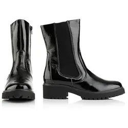 VITAFORM Damen-Stiefel Crashlackleder gefüttert Leichtsohle