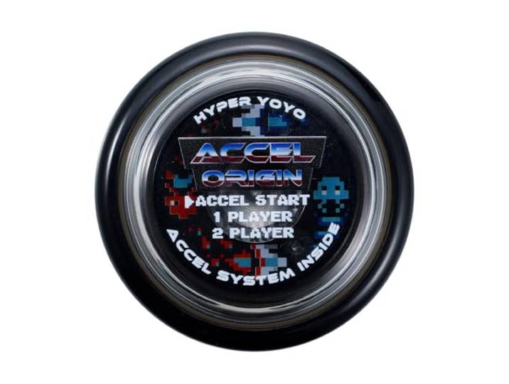 Bandai 60002 Accel Hyper Yo Zwart, behendigheidsspel, geoptimaliseerde jojo voor kinderen vanaf 8 jaar, met zijn Accel-systeem test je alle trucs eenvoudig en snel