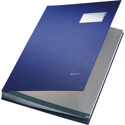LEITZ Unterschriftsmappe 20 Fächer blau Packung mit 12 Stück