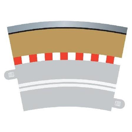 Scalextric Border Curve 22,5 4 Stück (C7019)