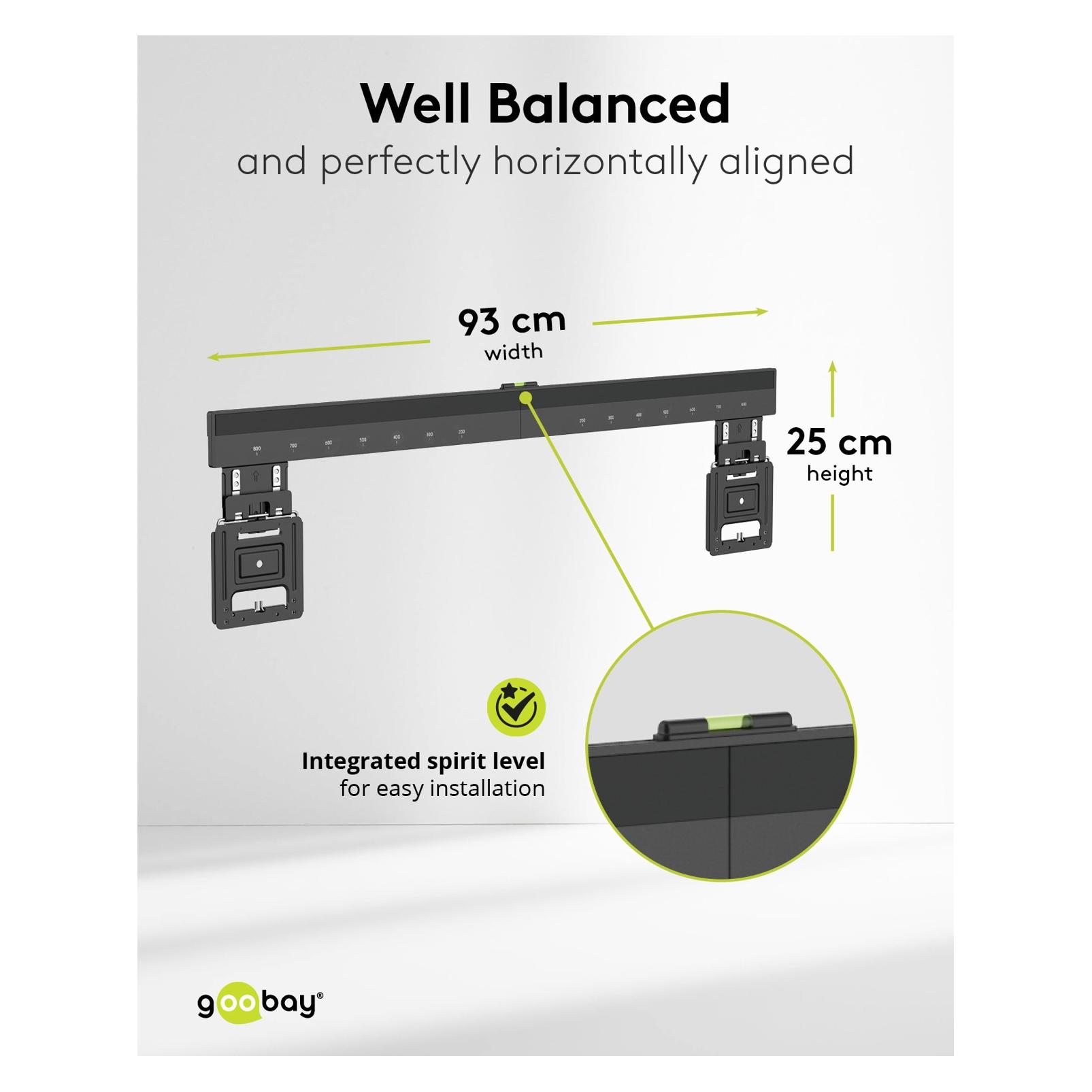 Goobay Ultraslim Basic Fixed (XL) (Wand, 75 kg, 43" - 100") (70822)