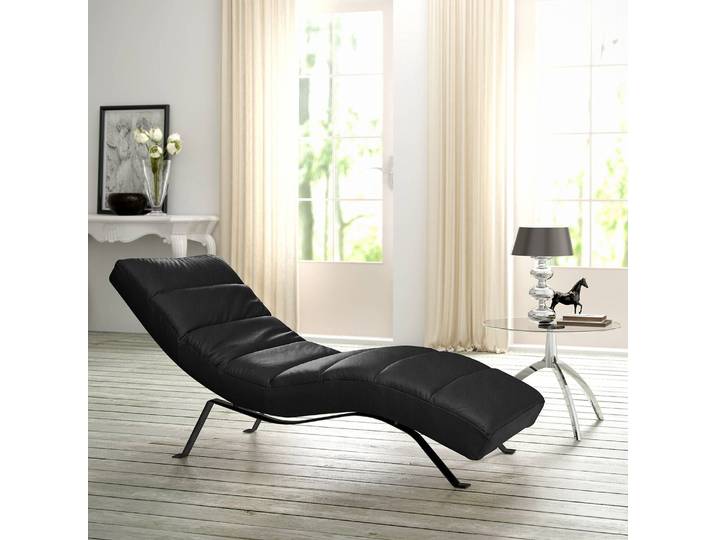 Relaxliege Kasson Schwarz Echtleder Mabel Schwarz 172 x 96 x 68cm