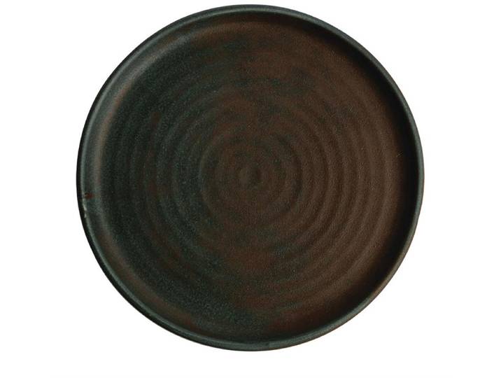 Olympia Canvas ronde borden met smalle rand groen 26\,5cm