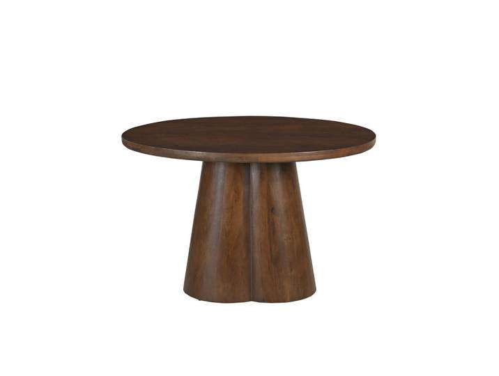 Mid.you Esstisch, Braun, Holz, Mangoholz, massiv, rund, Säule, 120x77x120 cm, Esszimmer, Tische, Esstische, Esstische rund
