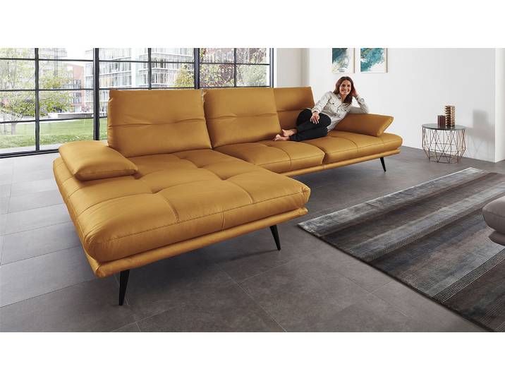 Echtleder Sofa Roma mit Sitzverstellung